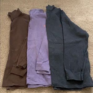 Men’s polo 3/4 zip long sleeve 3XLT pullover